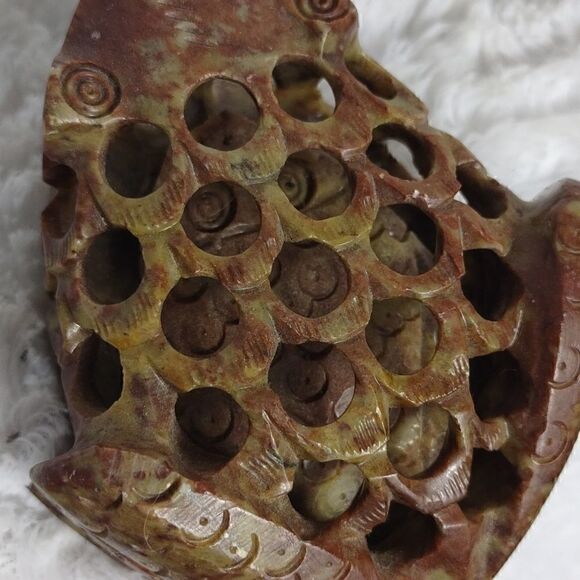 Hand Carved Soapstone With Baby Figurine - Picture 7 of 8